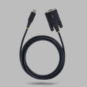Image de StarTech.com Câble Adaptateur USB-C vers Série de 2 m, Rétention COM, Puce FTDI, Type-C vers DB9 RS232 Mâle, Voyants d'État, Vis et Écrous DB9 Interchangeables