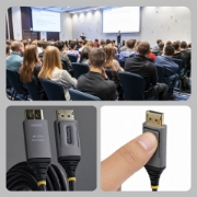 Image de StarTech.com Câble Optique Actif Hybride (AOC) DisplayPort 1.4 de 40m, CMP Plenum, 8K 60Hz, 32,4 Gbps, Câble DisplayPort Actif
