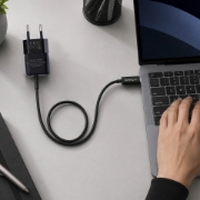 Picture of StarTech.com 30W USB‑C Wall Charger, Portable GaN Charger with USB Power Delivery Fast Charging, GaN 5V/9V/15/20V PD, USB-C Charger, Black