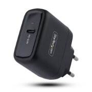 Picture of StarTech.com 65W USB-C Laptop Charger, GaN Charger with Power Adapter Brick for Dell, XPS, HP ProBook, MacBook Pro, Microsoft Surface Pro, Black