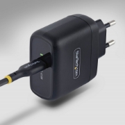 Picture of StarTech.com 65W USB-C Laptop Charger, GaN Charger with Power Adapter Brick for Dell, XPS, HP ProBook, MacBook Pro, Microsoft Surface Pro, Black