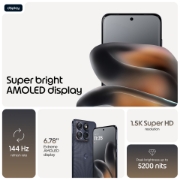 Image de Motorola edge 70 fusion 17,2 cm (6.78") Double SIM Android 16.0 5G USB Type-C 12 Go 256 Go 7000 mAh Noir