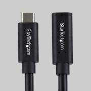 Image de StarTech.com Câble Prolongateur USB4 de 60cm, 40Gbps, Compatible Thunderbolt 4, Charge 240W, 8K 60Hz/4K 240Hz, USB-C Mâle vers Femelle