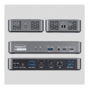 Picture of StarTech.com Dual-Monitor USB-C Docking Station, 4K 60Hz, HDMI or DisplayPort, 96W Laptop Charging, Gigabit Ethernet, Universal Smart Dock for Windows and macOS